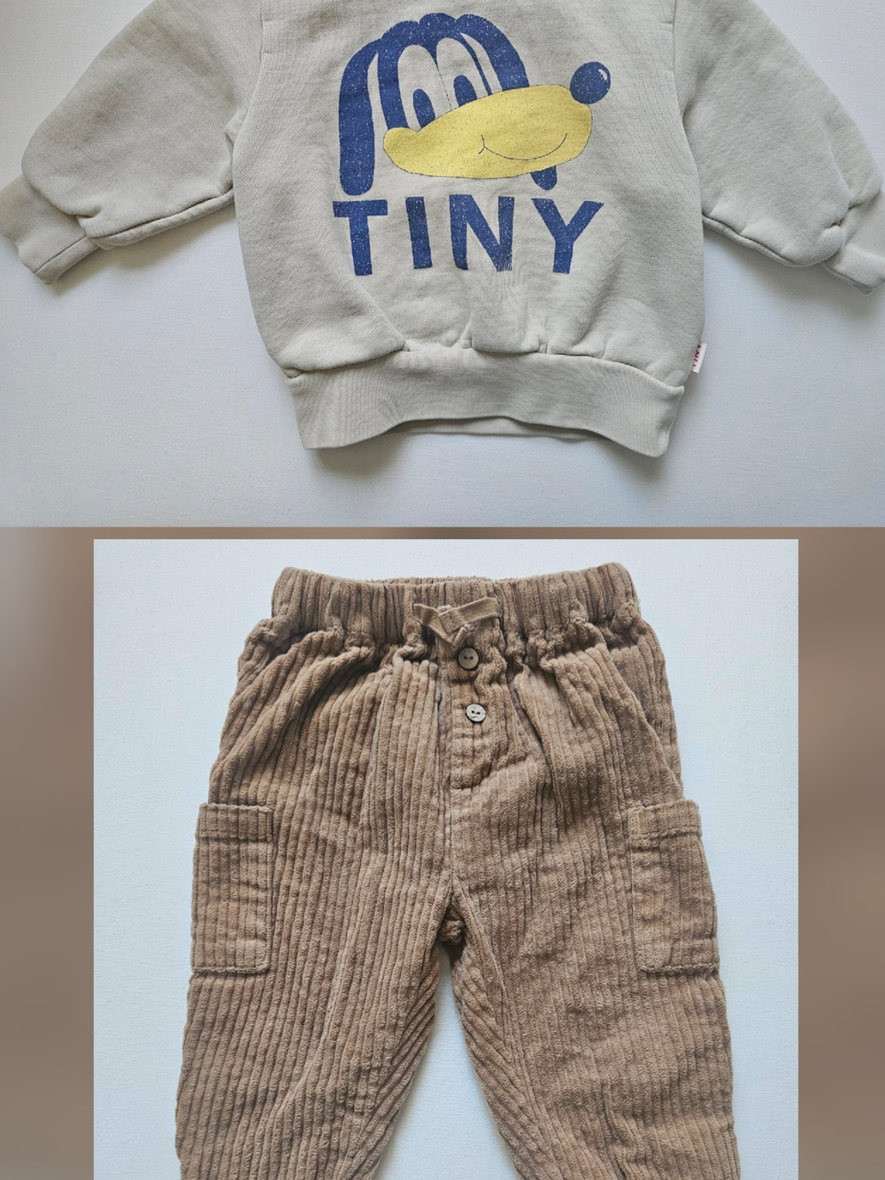 Riley + Cru Corduroy Pants & Tinycottons Sweatshirt Set - 18-24M
